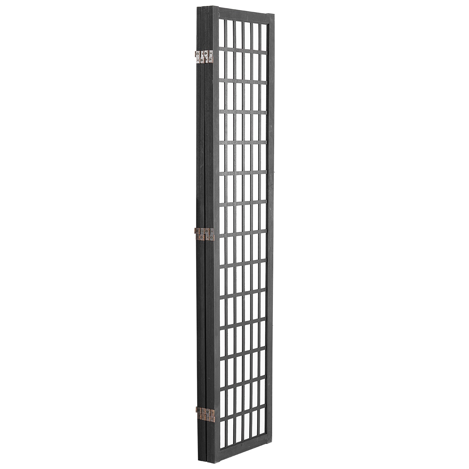 4 Panel Japanese Room Divider Wood Folding Privacy Screen Indoor_voghion.com